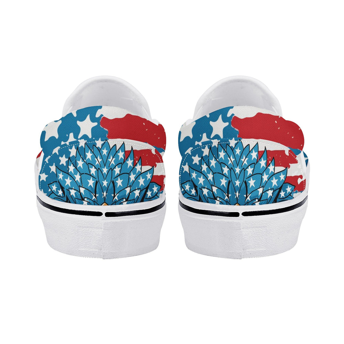 Eagle Custom Vans Slip On Shoes