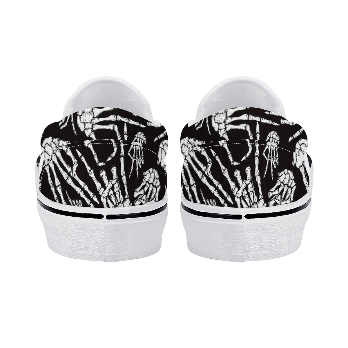 Skull Custom Vans Slip On Shoes