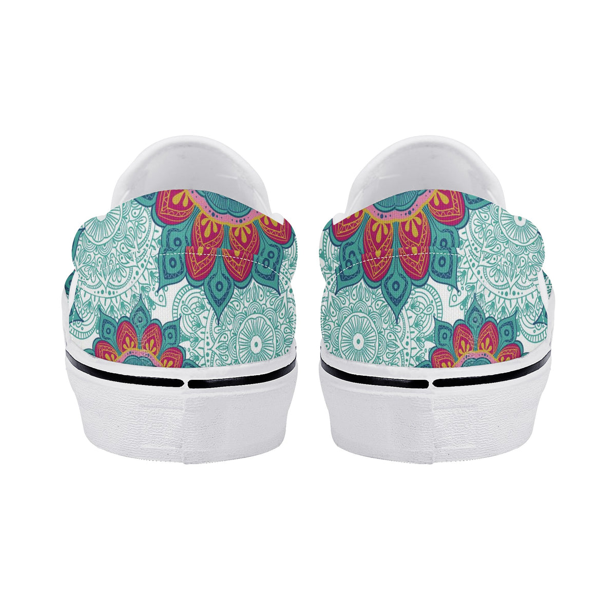 Mandala Custom Vans Slip On Shoes
