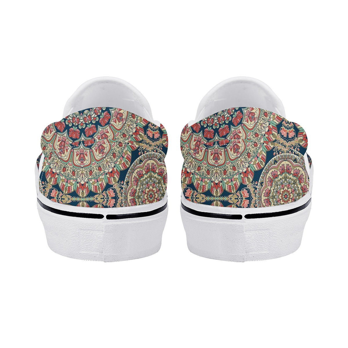 Mandala Custom Vans Slip On Shoes