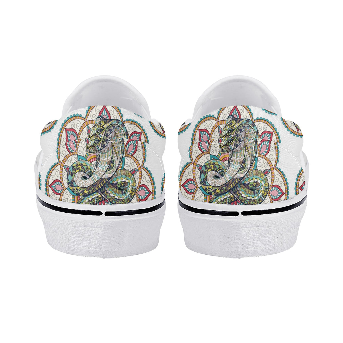 Mandala Custom Vans Slip On Shoes
