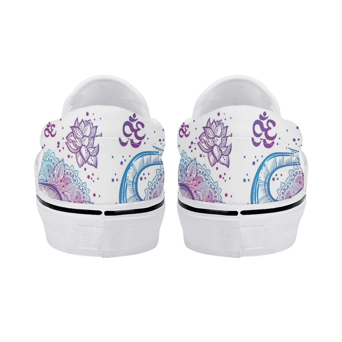Mandala Custom Vans Slip On Shoes