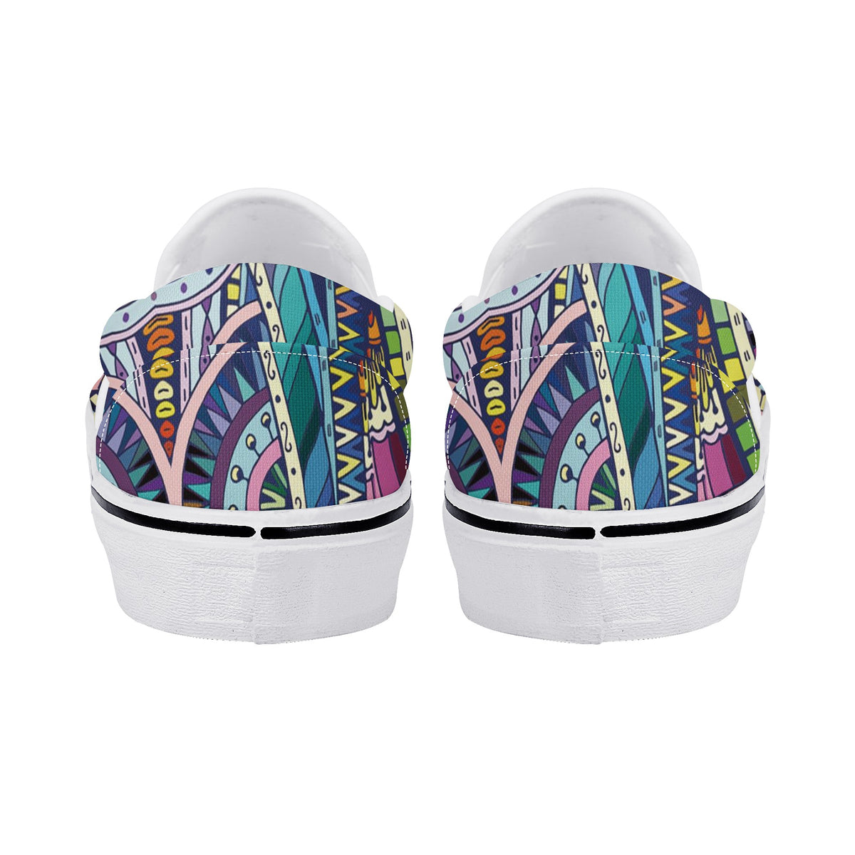 Bohemian Custom Vans Slip On Shoes