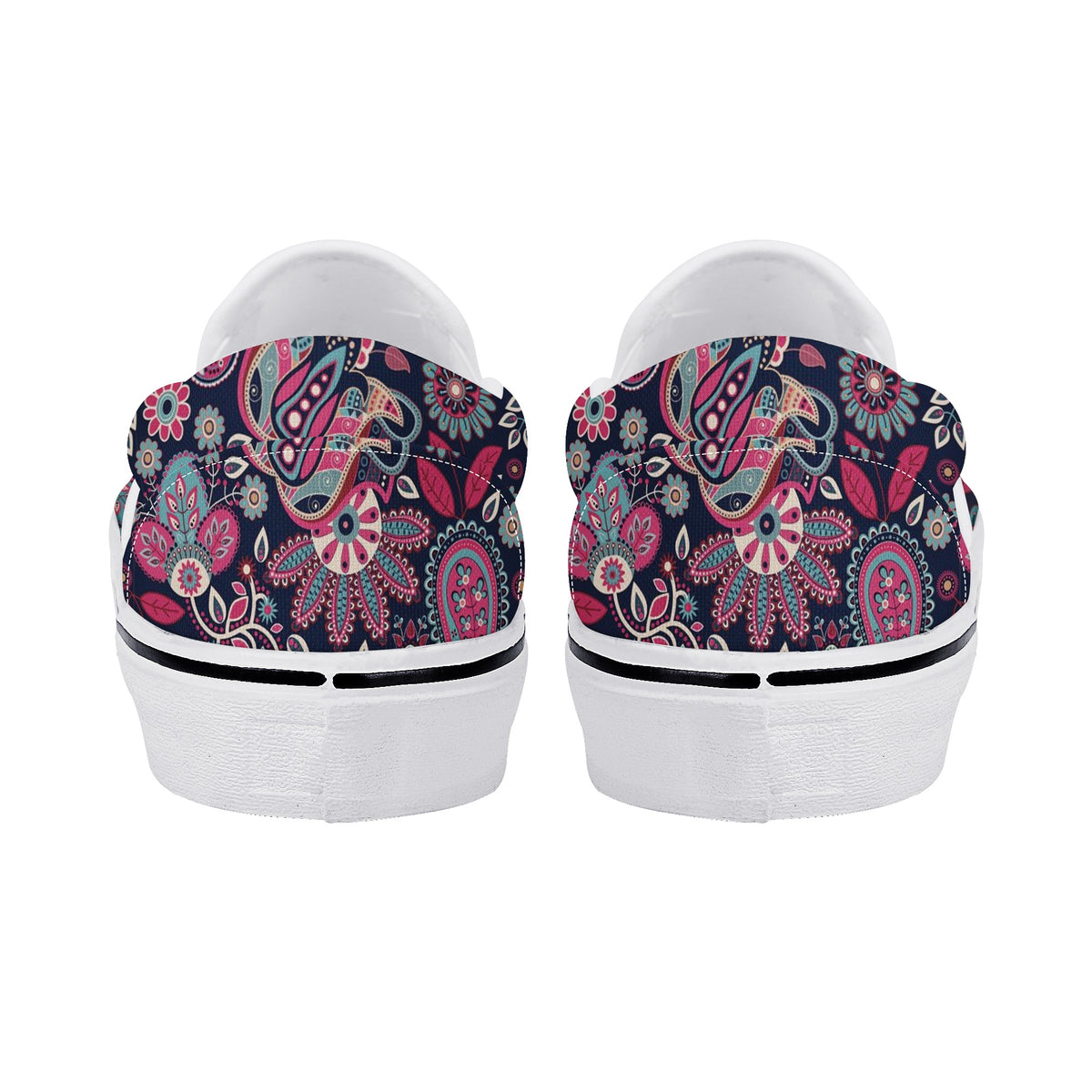 Paisley Custom Vans Slip On Shoes