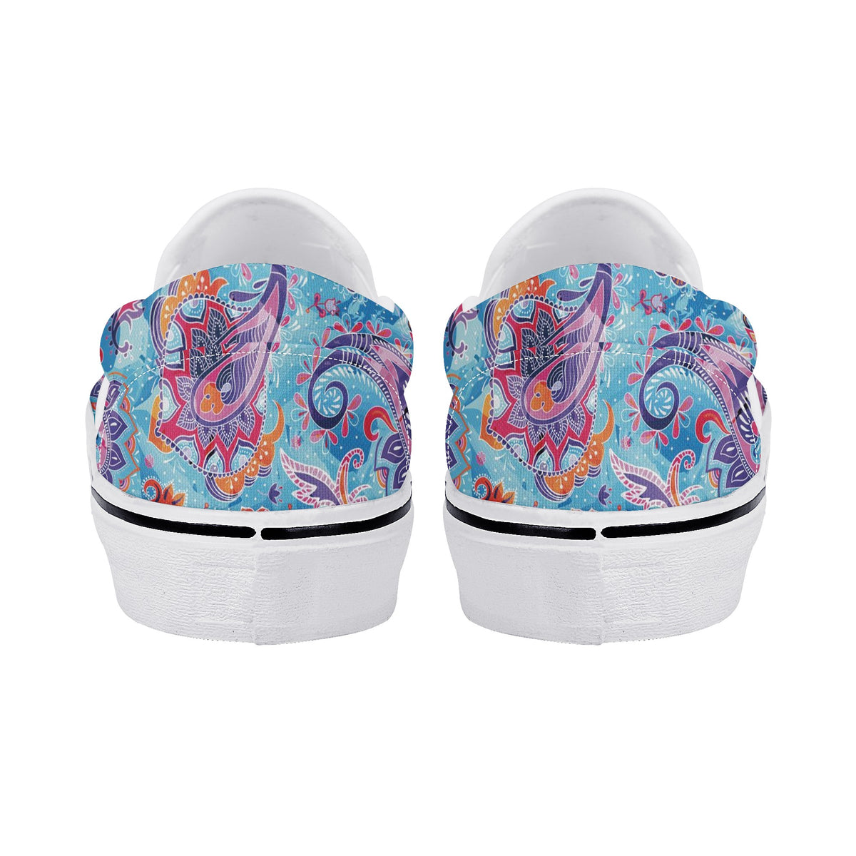 Paisley Custom Vans Slip On Shoes
