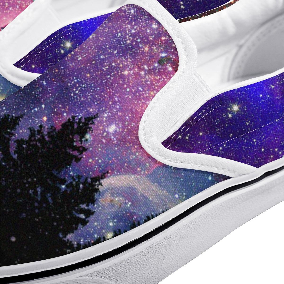 Galaxy Custom Vans Slip On Shoes