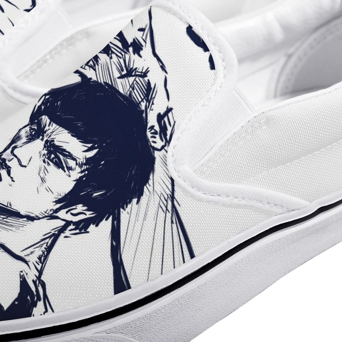 Bruce Lee Custom Vans Slip On Shoes
