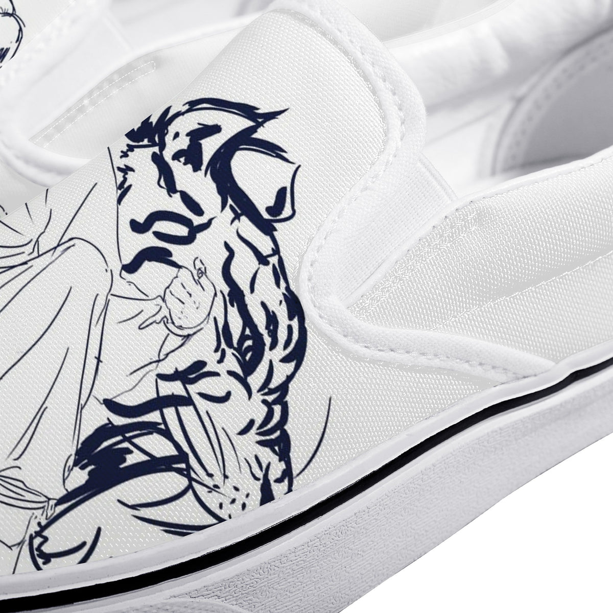 Jackie Chan Custom Vans Slip On Shoes