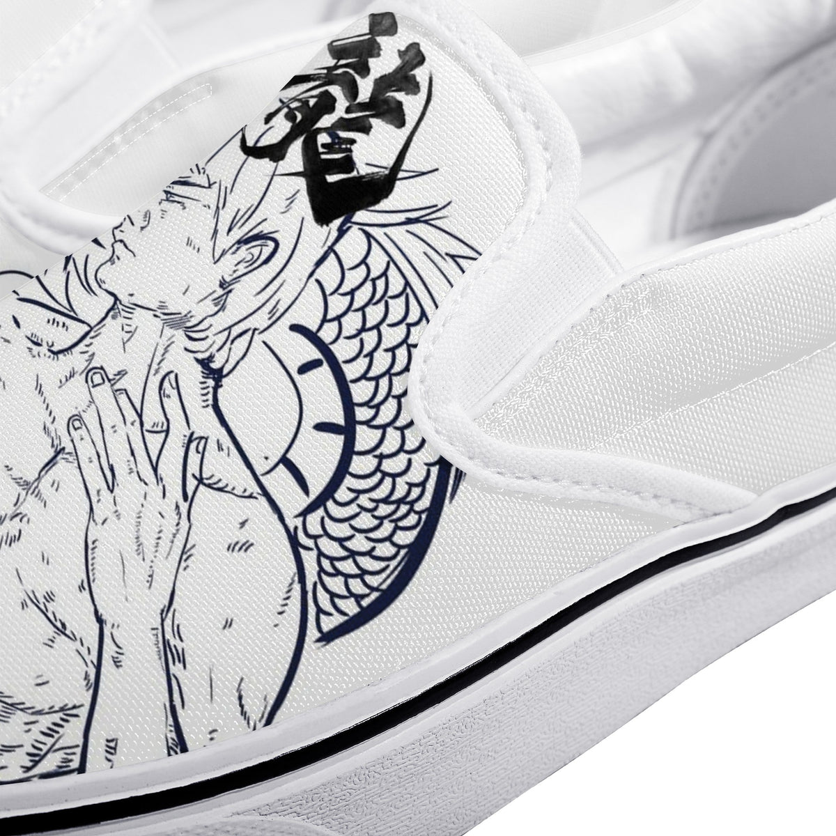 Bruce Lee Custom Vans Slip On Shoes