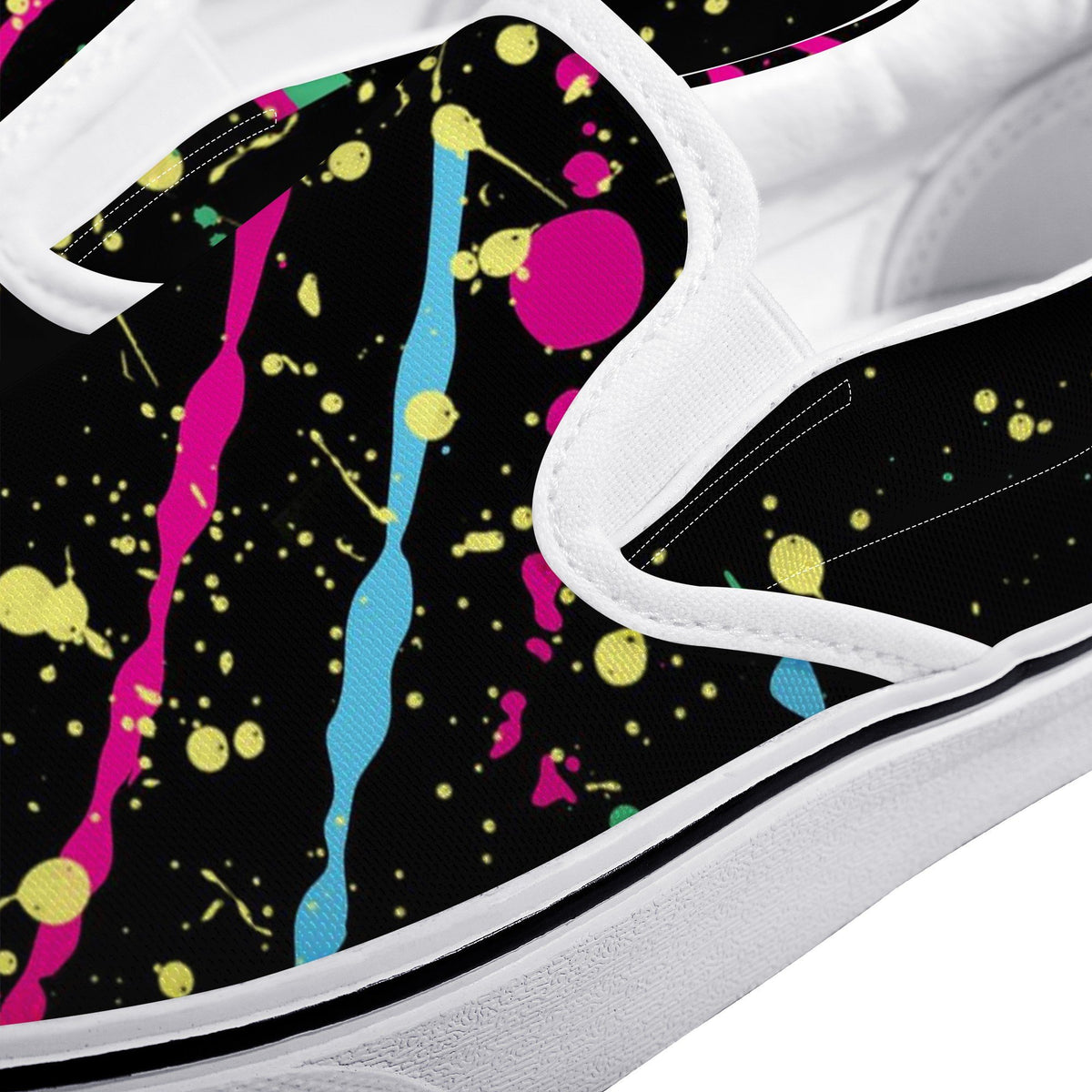 Splatter Custom Vans Slip On Shoes