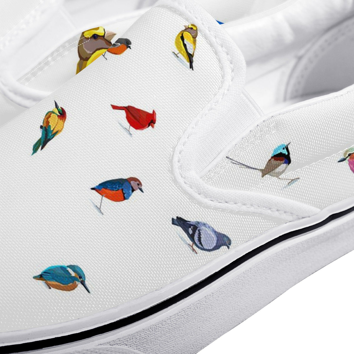 Bird Custom Vans Slip On Shoes