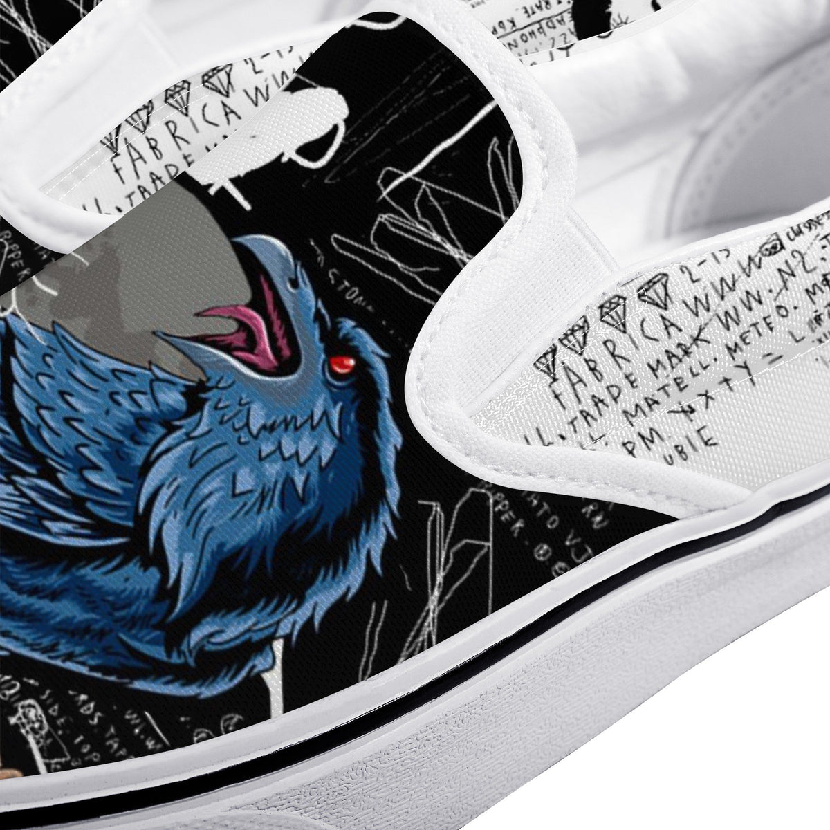 Eagle Custom Vans Slip On Shoes