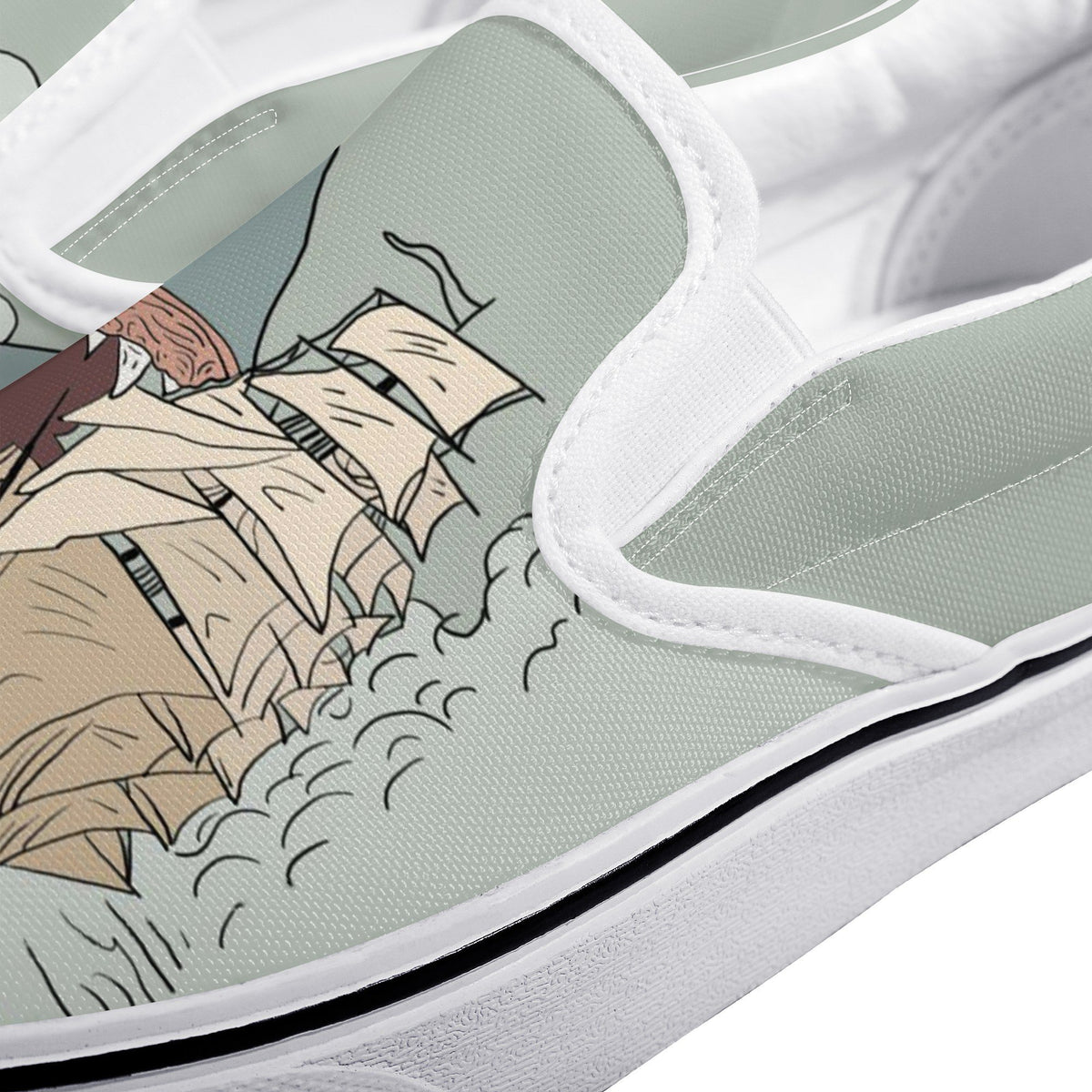Animal Shark Custom Vans Slip On Shoes