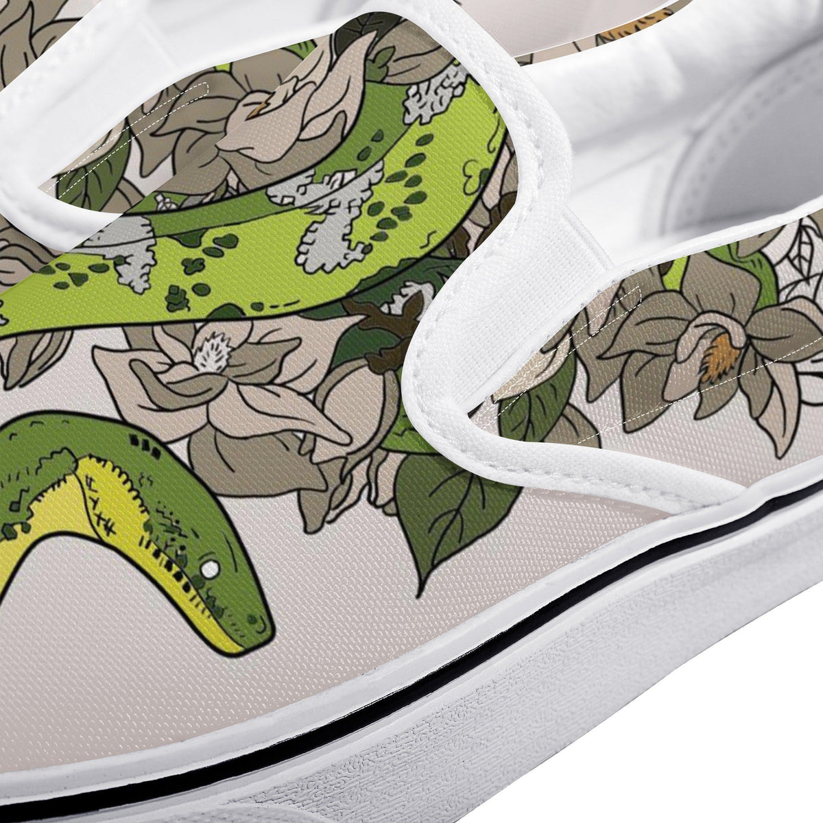 Animal Snake Custom Vans Slip On Shoes