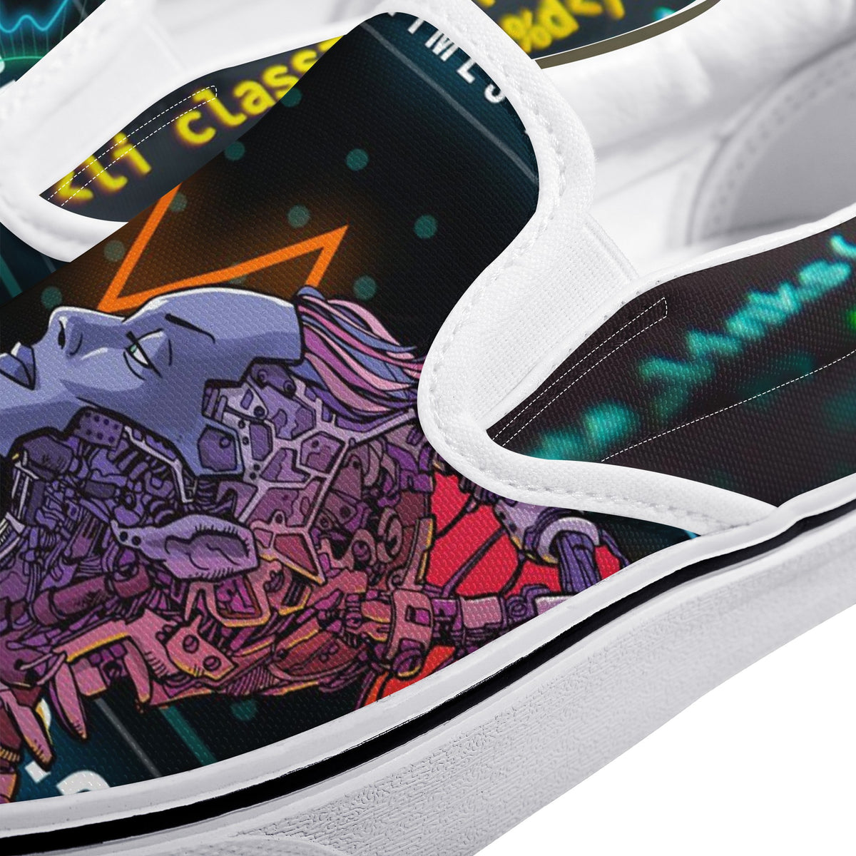 Cyberpunk Custom Vans Slip On Shoes