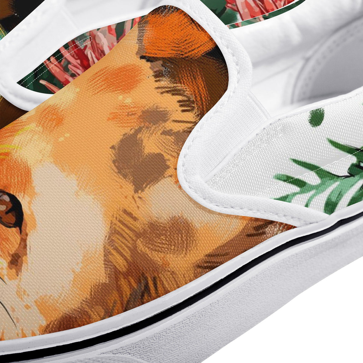 Fox Custom Vans Slip On Shoes