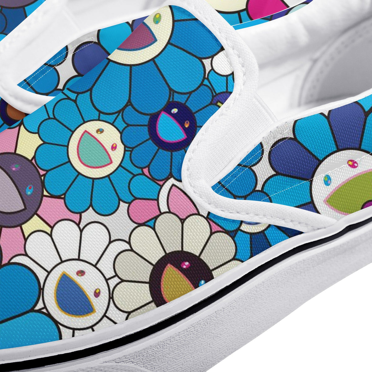 Takashi Murakami Sunflower Custom Vans Slip On Shoes