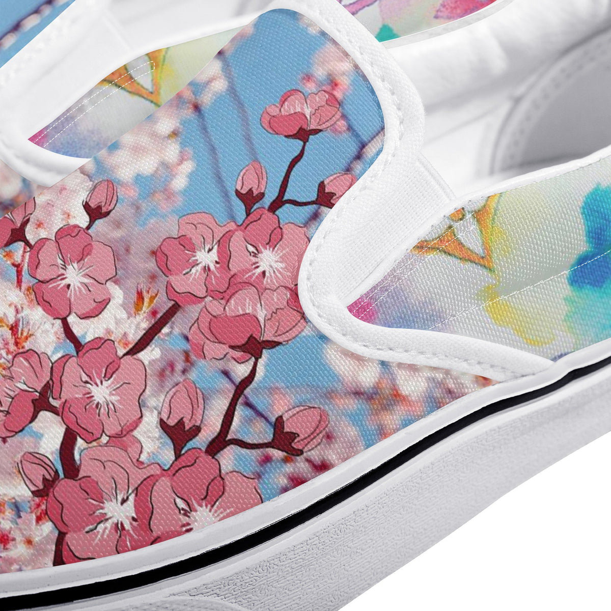 Cherry Blossoms Custom Vans Slip On Shoes