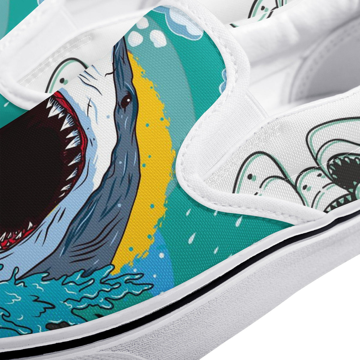 Shark Custom Vans Slip On Shoes
