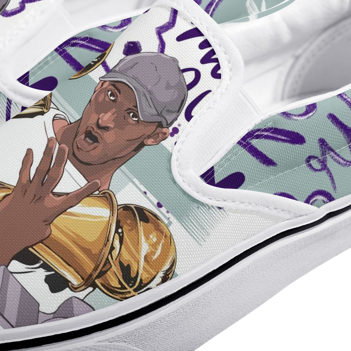 Kobe Custom Vans Slip On Shoes