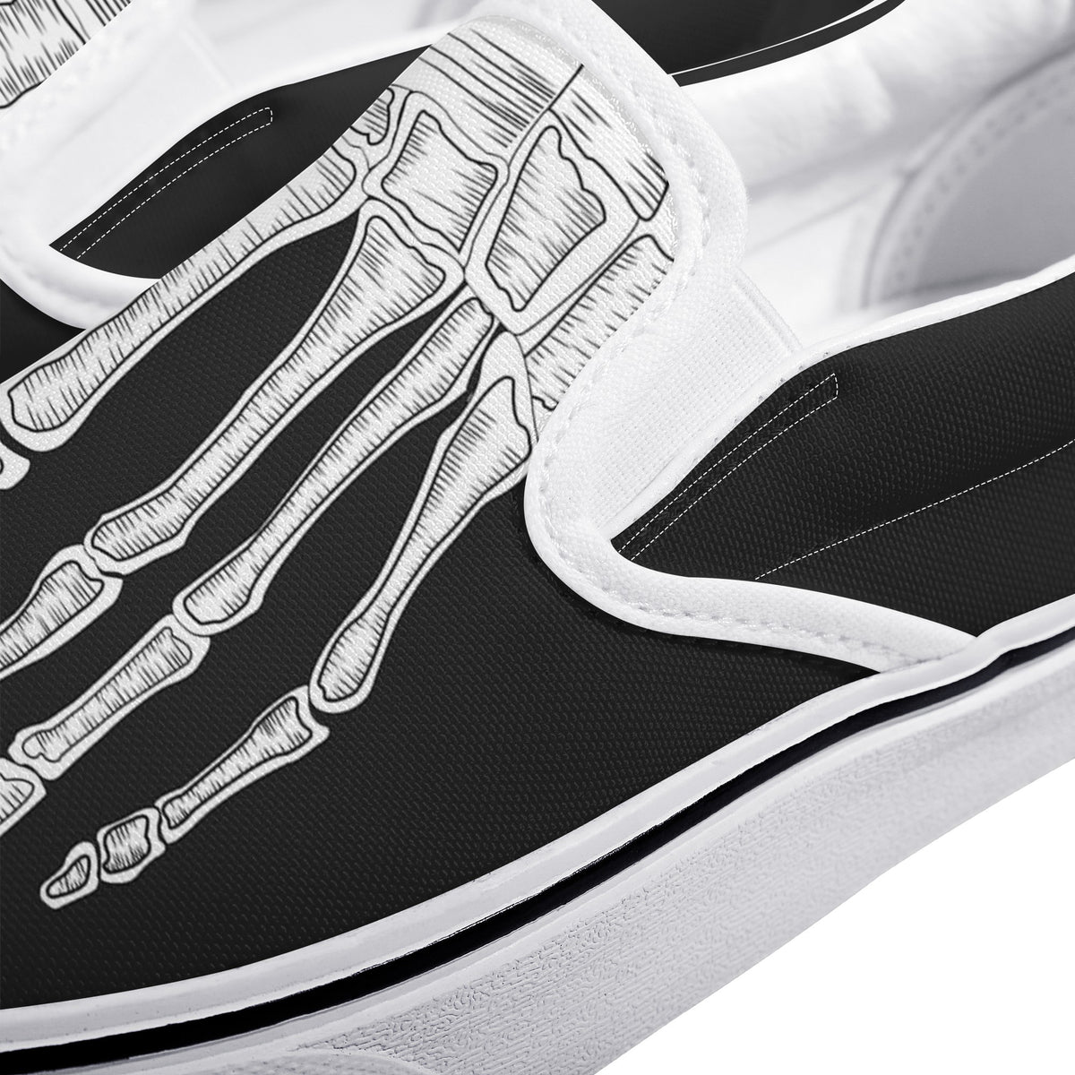 Skeleton Feet Custom Vans Slip On Shoes
