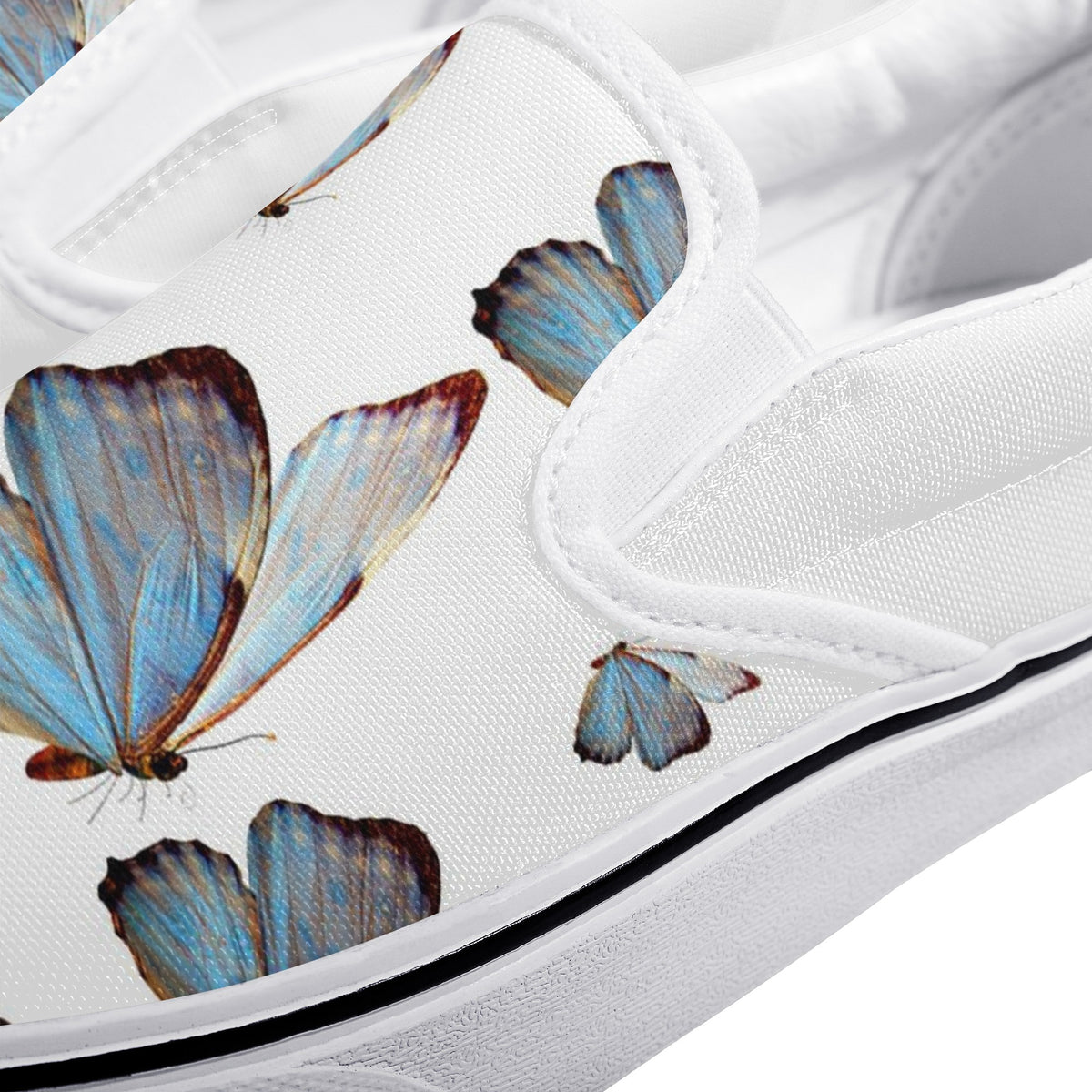 Butterfly Custom Vans Slip On Shoes