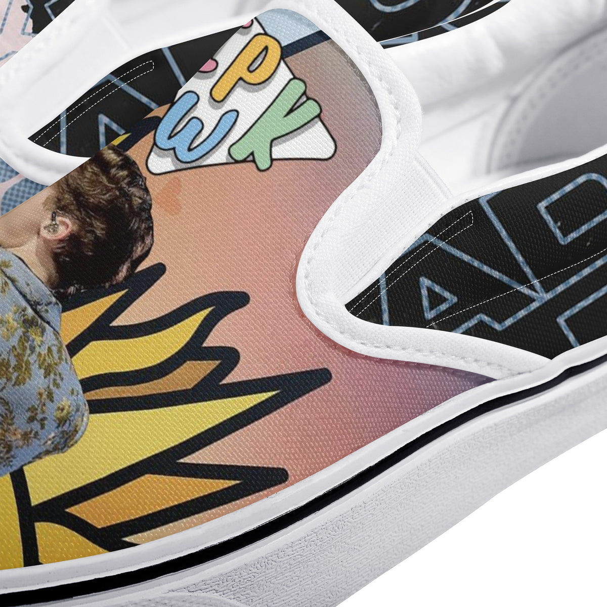 Harry Styles Custom Vans Slip On Shoes