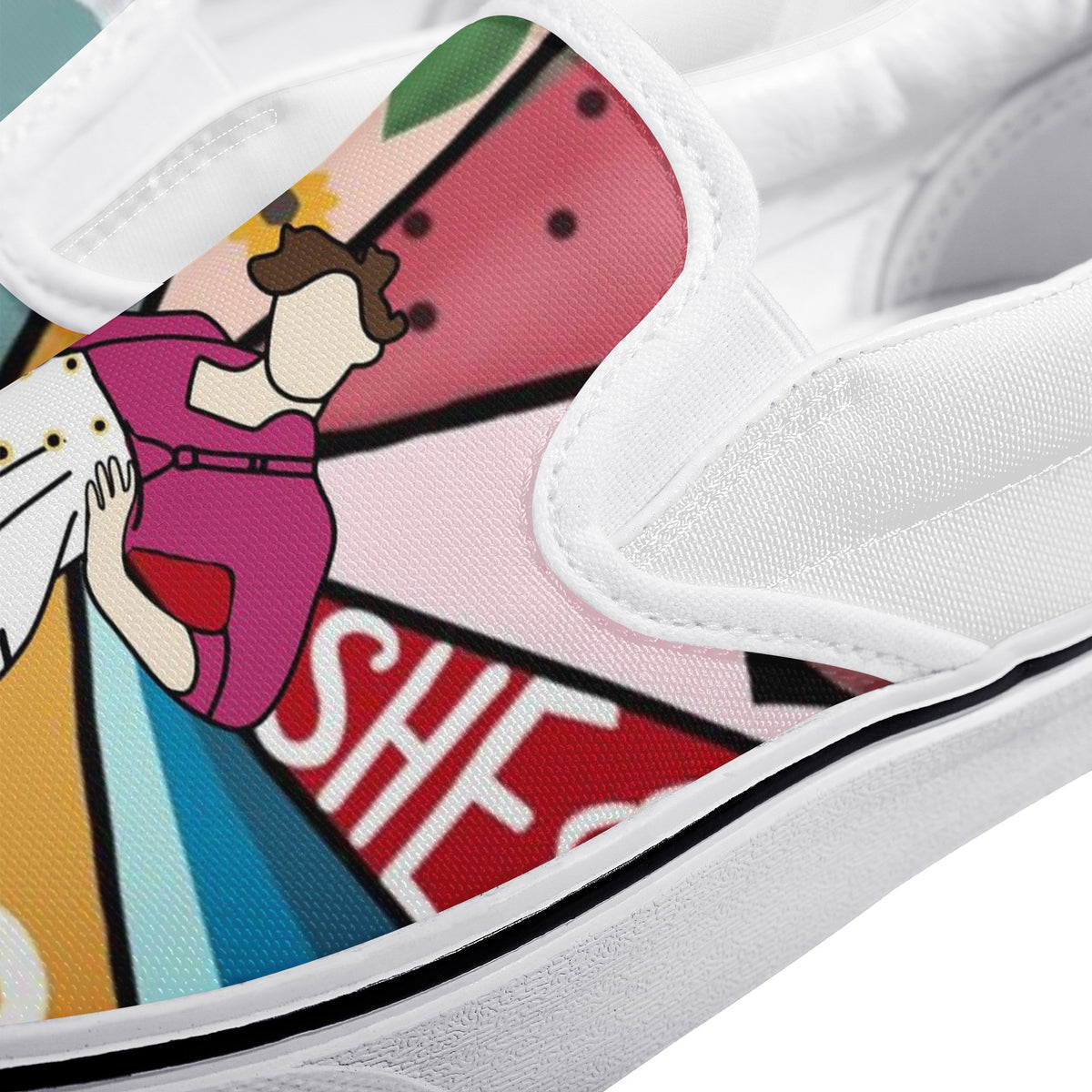 Harry Styles Custom Vans Slip On Shoes