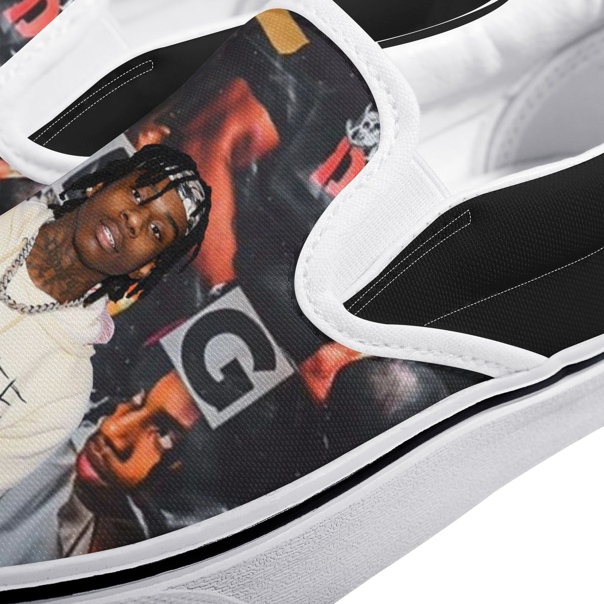 Polo G Custom Vans Slip On Shoes