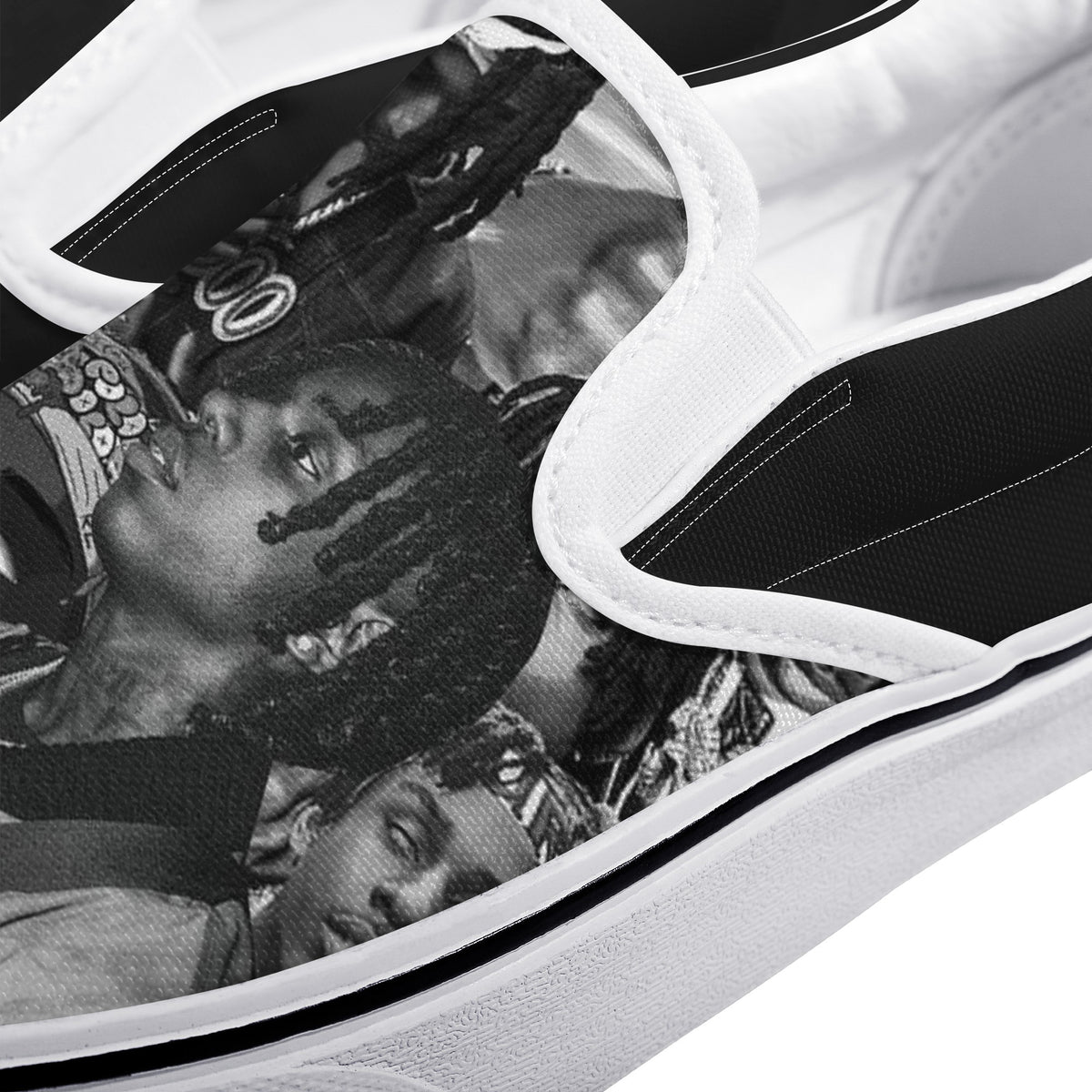 Polo G Custom Vans Slip On Shoes