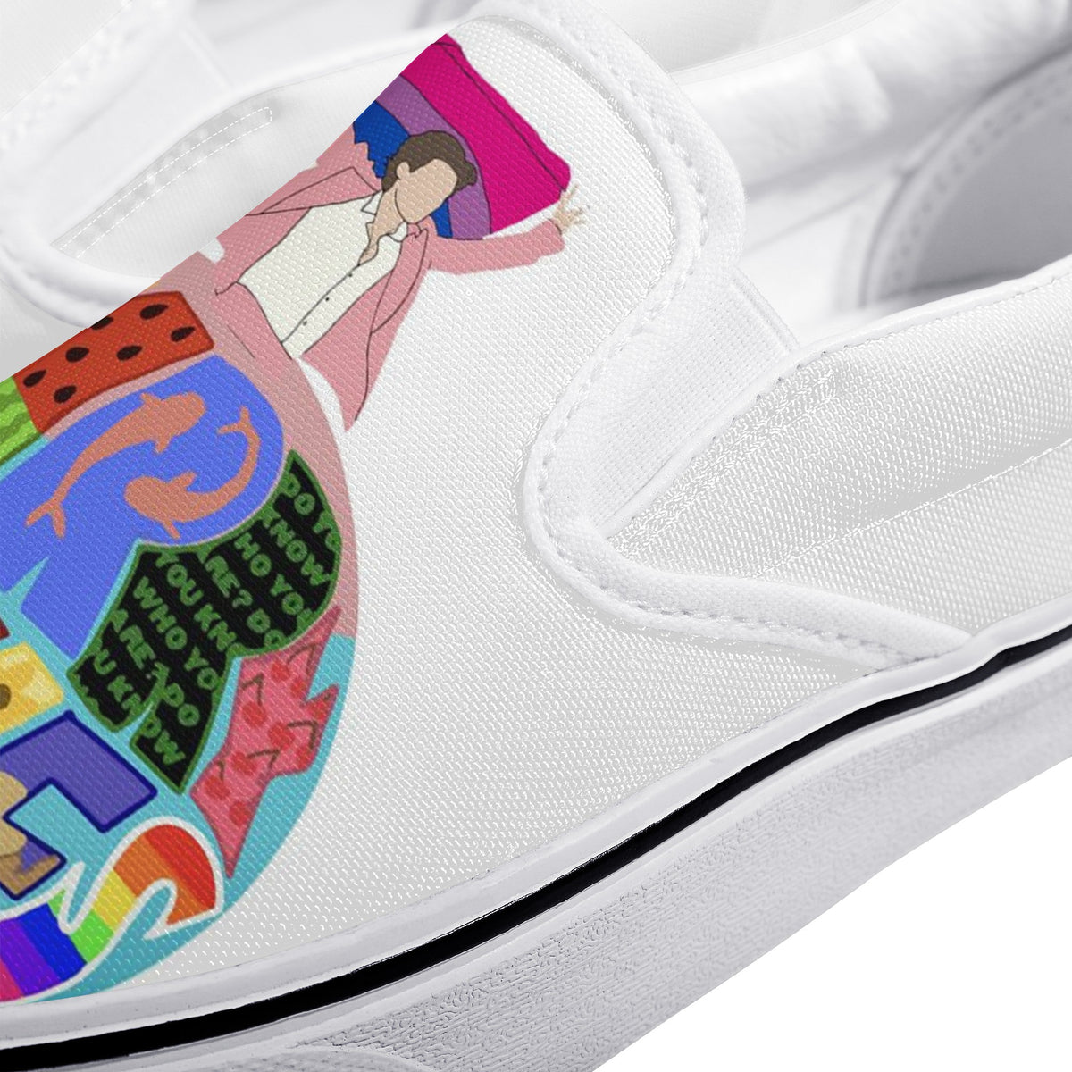 Harry Styles Custom Vans Slip On Shoes