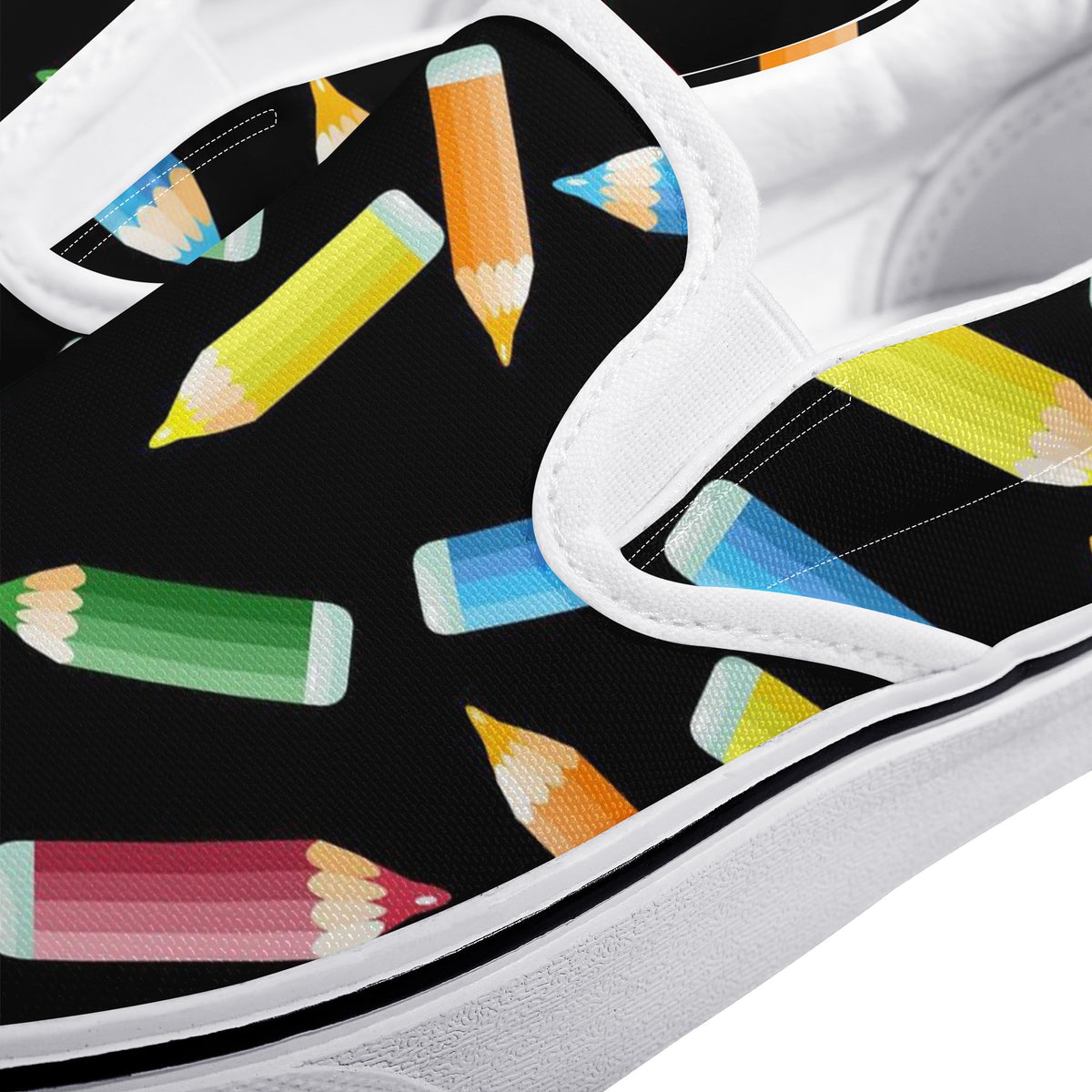 pencil pattern New Slip On Shoes