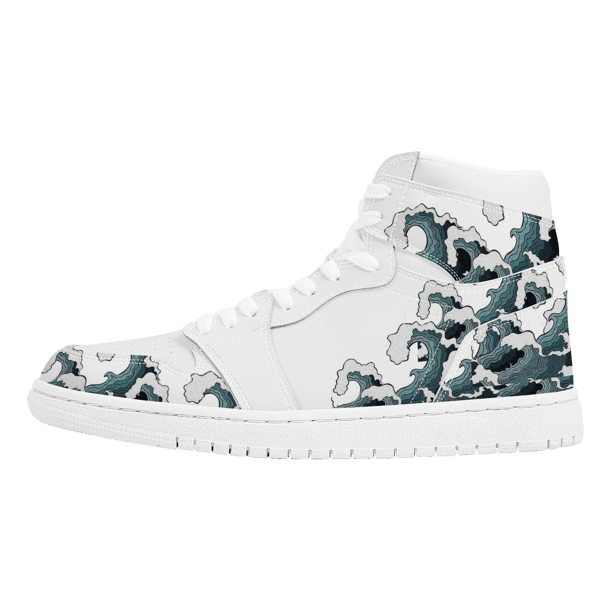 Wave Custom Nike Air Jordan 1 Leather Sneaker