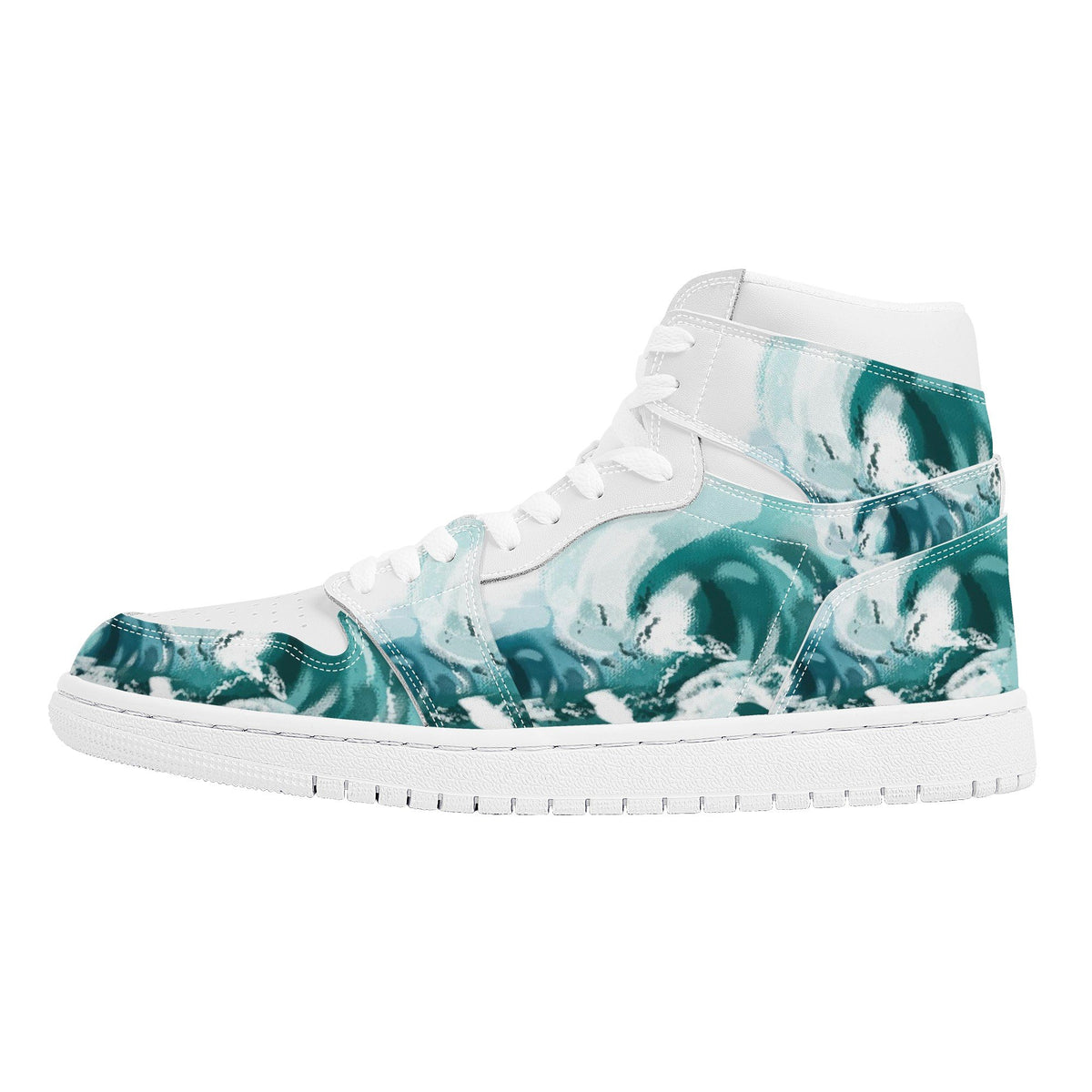 Wave Custom Nike Air Jordan 1 Leather Sneaker