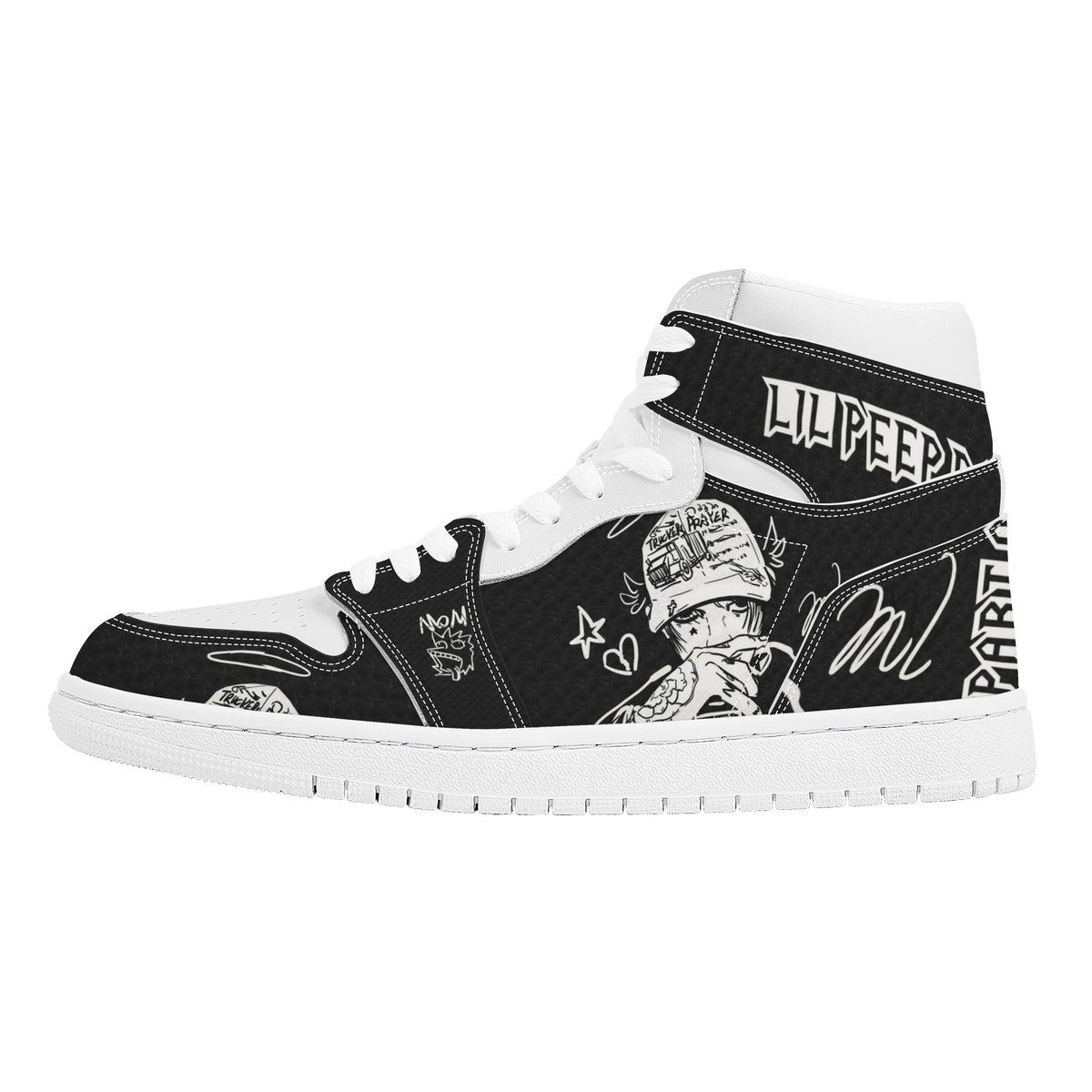 Shop Lil Peep Custom Leather Shoes - noxfan