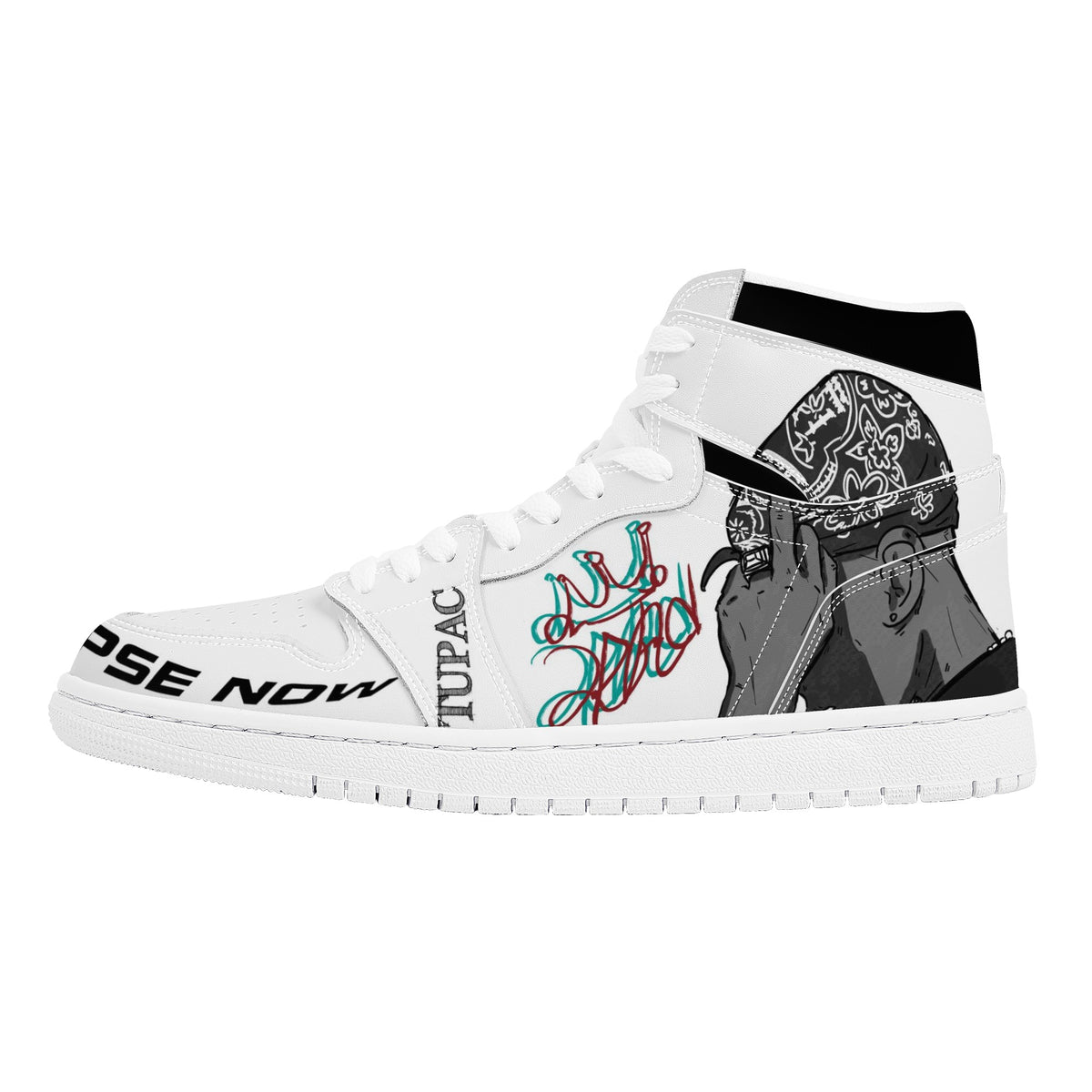 Tupac Shakur Custom Nike Air Jordan 1 Leather Sneaker