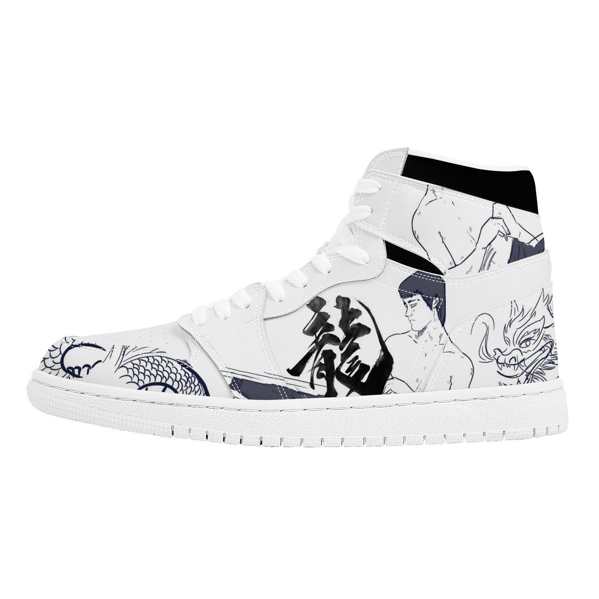 Bruce Lee Custom Nike Air Jordan 1 Leather Sneaker