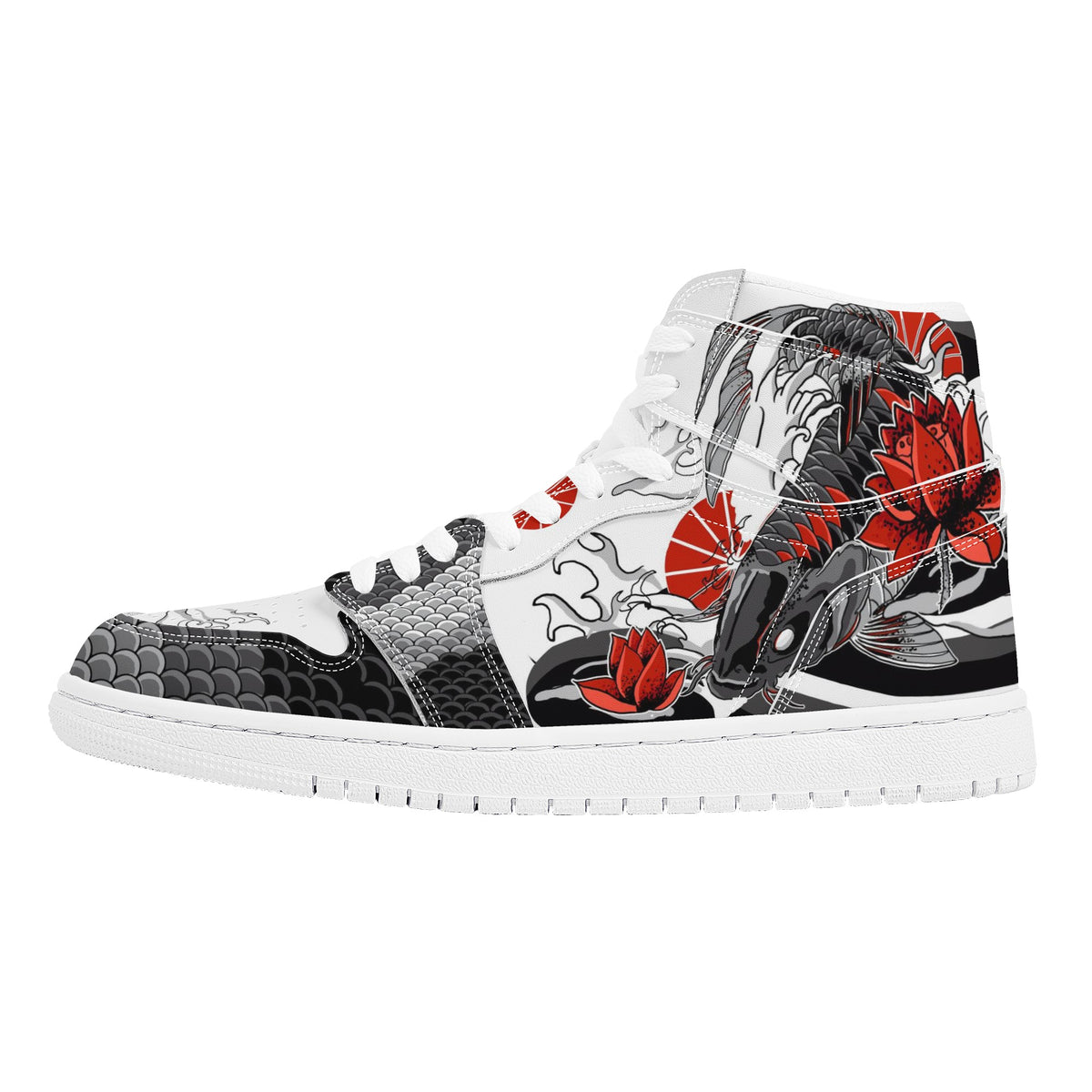 Koi Fish Custom Nike Air Jordan 1 Leather Sneaker