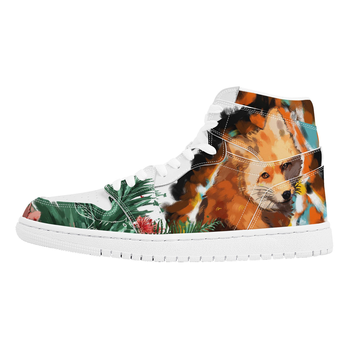 Fox Custom Nike Air Jordan 1 Leather Sneaker