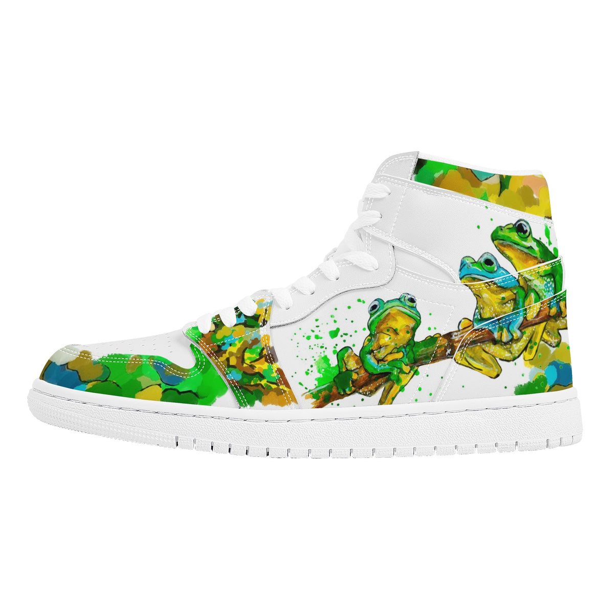Frog Custom Nike Air Jordan 1 Leather Sneaker