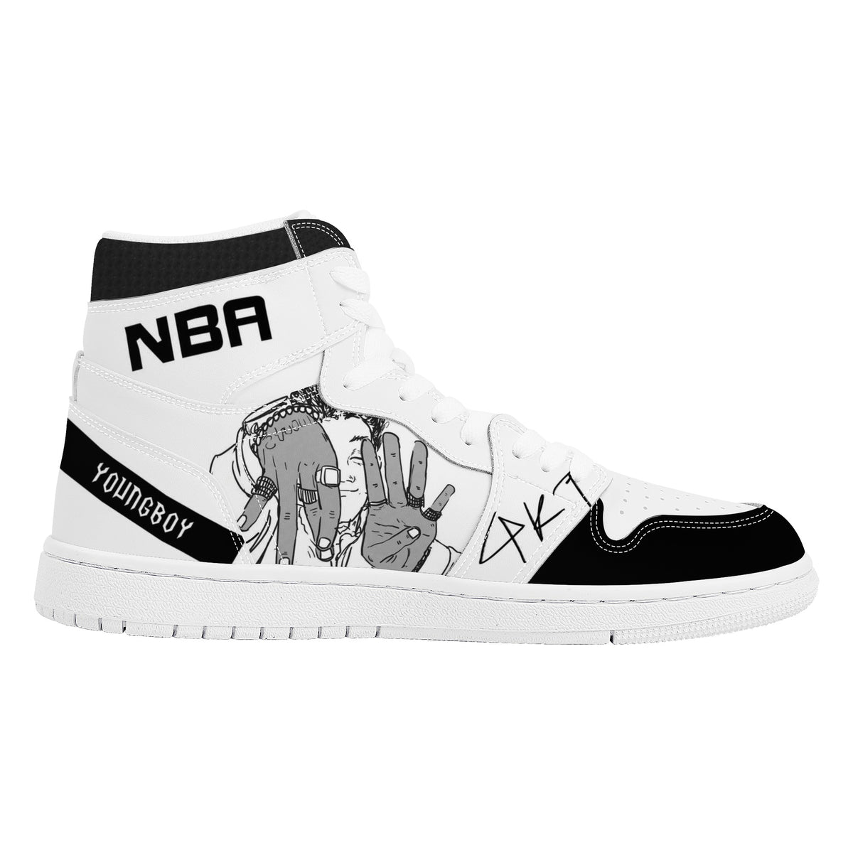 Young Boy Custom Nike Air Jordan 1 Leather Sneaker