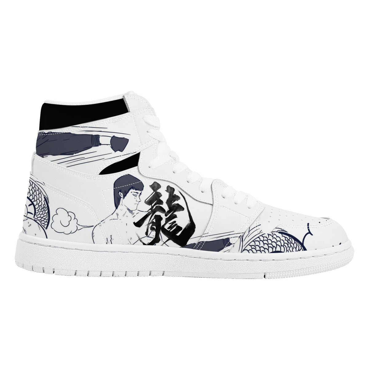 Bruce Lee Custom Nike Air Jordan 1 Leather Sneaker