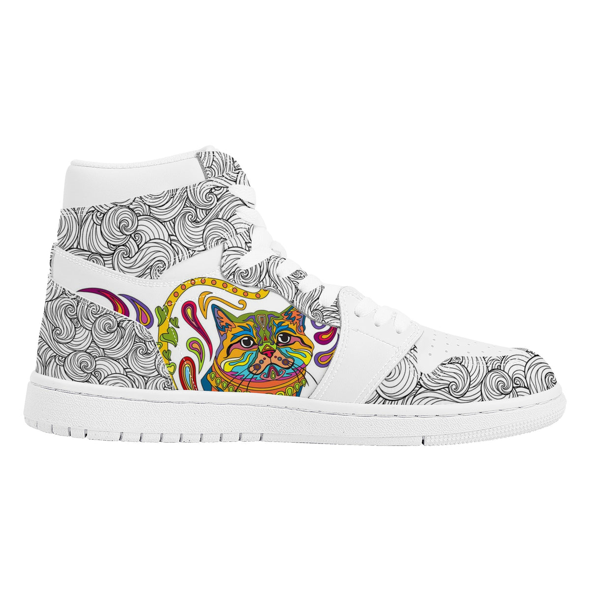 Cat Custom Nike Air Jordan 1 Leather Sneaker