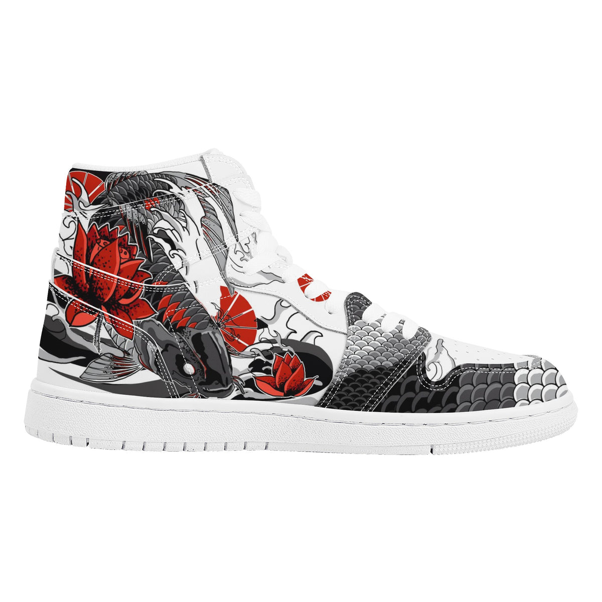 Koi Fish Custom Nike Air Jordan 1 Leather Sneaker