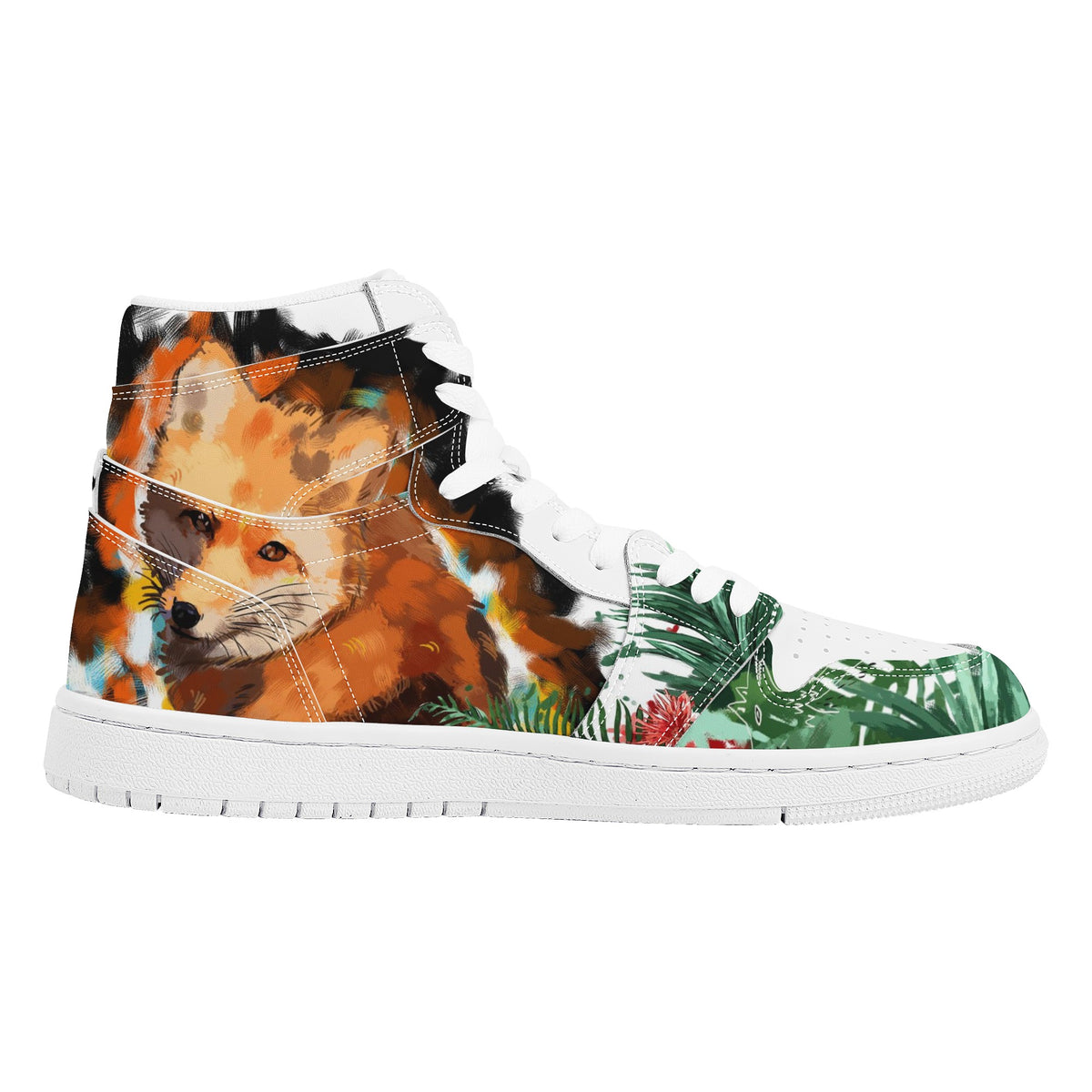 Fox Custom Nike Air Jordan 1 Leather Sneaker