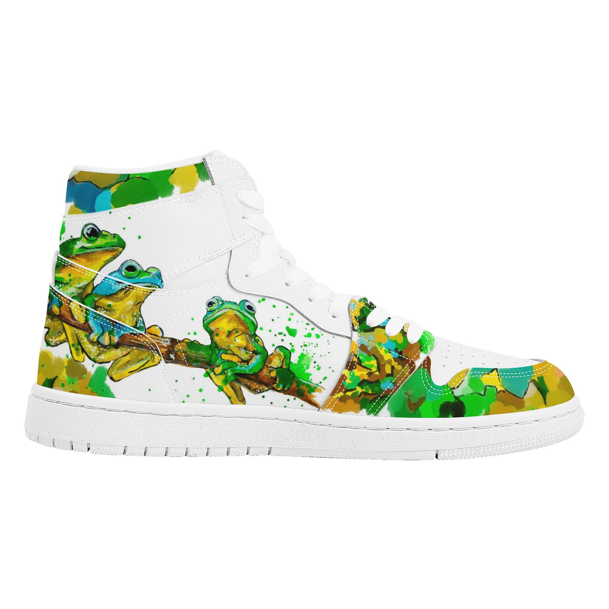 Frog Custom Nike Air Jordan 1 Leather Sneaker