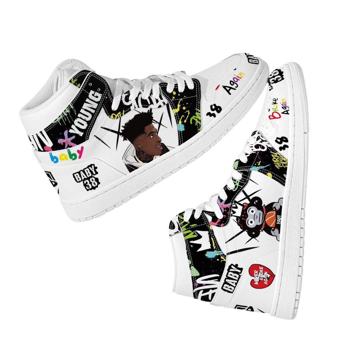 YoungBoy Never Broke Again Custom Nike Air Jordan 1 Leather Sneaker