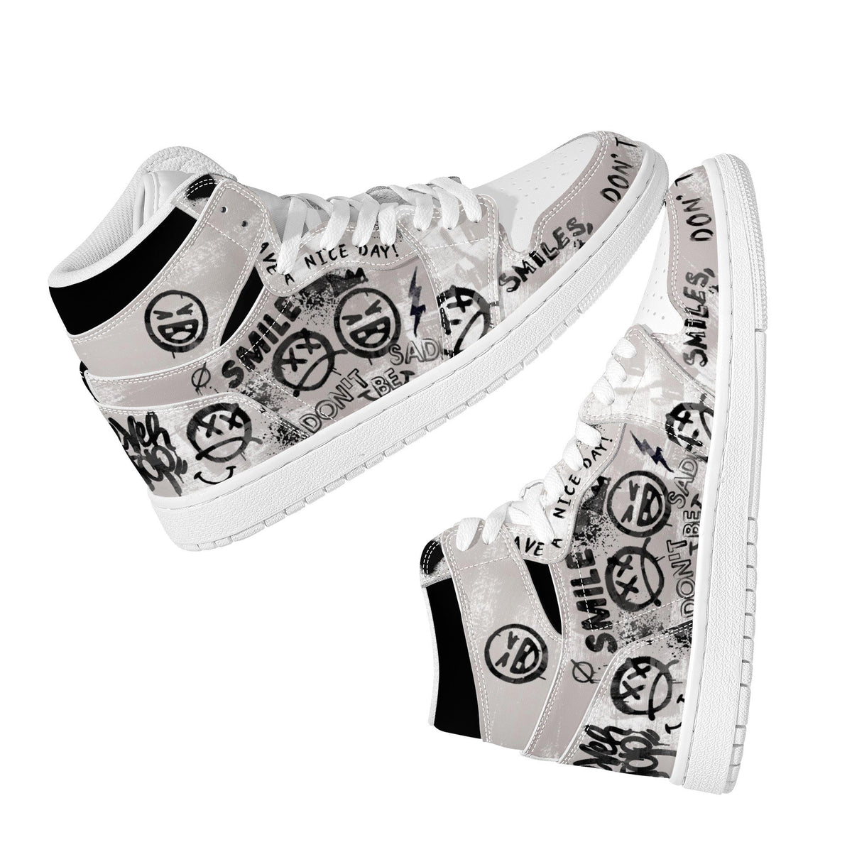 Sad Expression Custom Nike Air Jordan 1 Leather Sneaker