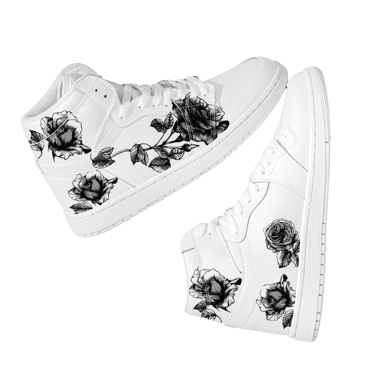 Rose Custom Nike Air Jordan 1 Leather Sneaker