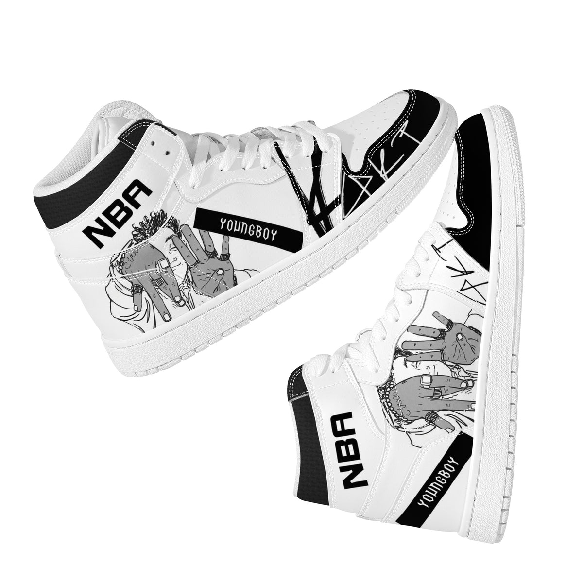 Young Boy Custom Nike Air Jordan 1 Leather Sneaker